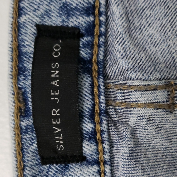 Silver Frisco Tapered high rise acid wash jeans with front seam - Picture 7 of 12